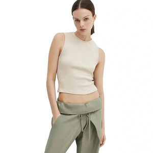 Mango Knit Textured  Tank Top NWT